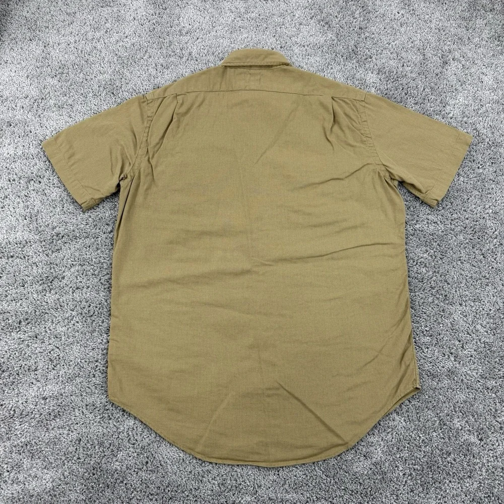 Polo Ralph Lauren Linen Shirt Mens M Khaki Field Military Short Sleeve Button Up